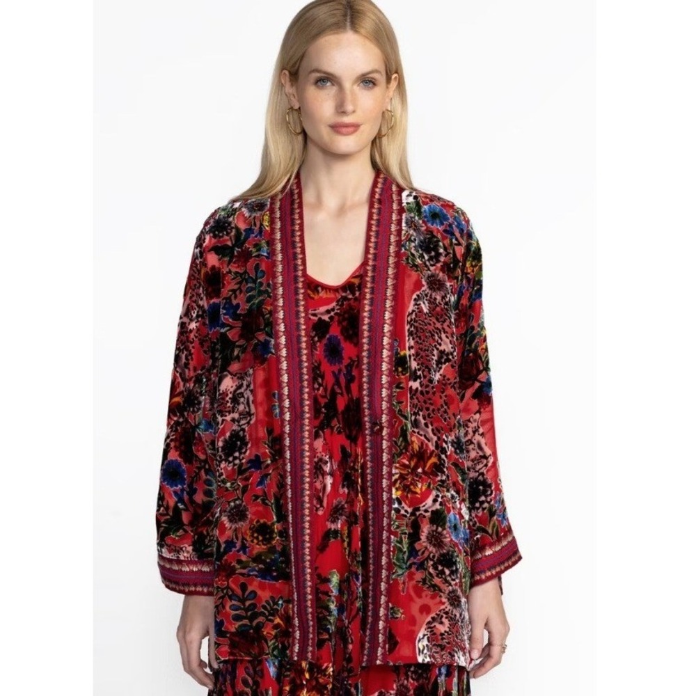NEW Johnny Was MERHAWI‎ KIMONO Bobcat Reversible Small